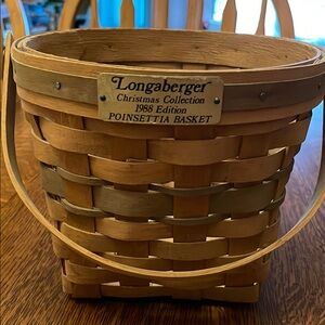 Longaberger Poinsettia Basket - Brown